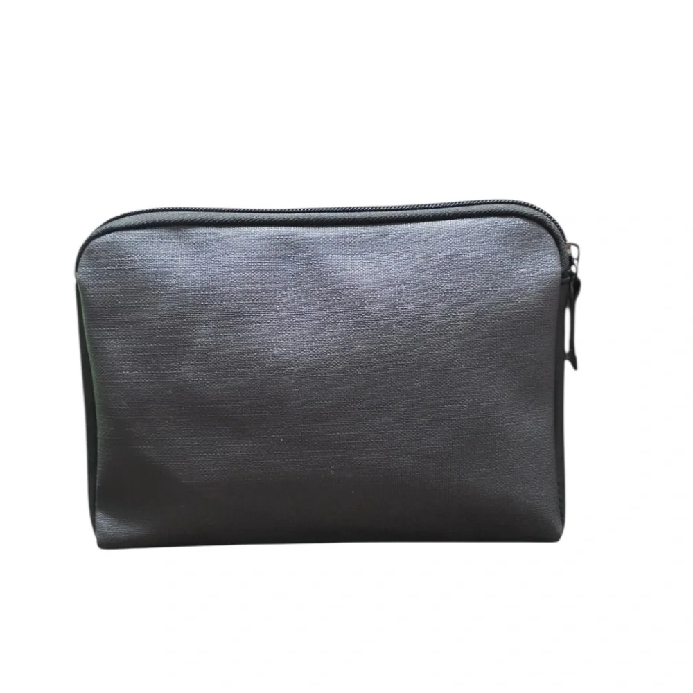 TUMI for Delta Black Travel Amenity Bag Case Zipper Pouch Organizer 8x6